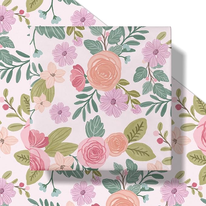 RUSPEPA Floral Wrapping Paper Roll - Image 2