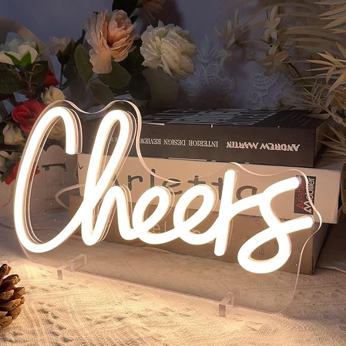 Cheers Table Number Neon Sign Desk Lamp Night Light Wedding Letter LED Neon - Image 7