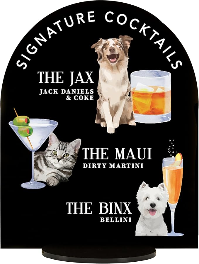 Pet Signature Drink Wedding Signs by Elation+Factory+Co.