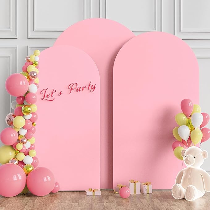 Wokceer Wedding Arch Cover Set of 3 Spandex Fitted Wedding Arch Stand Covers - Image 3