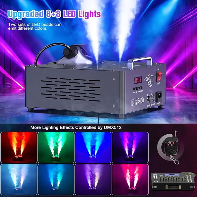 2000W Professional Fog Machine Dual Nozzle - Image 2