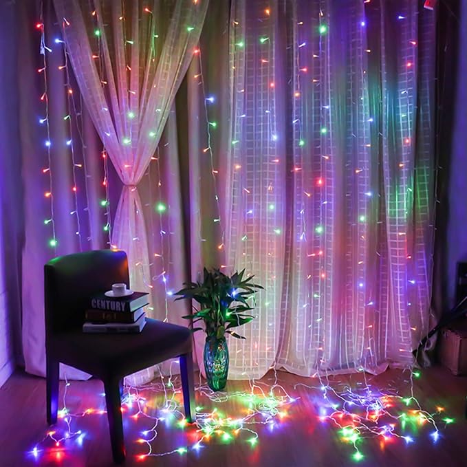 Brightown 300 LED Curtain String Lights, 9.8 FT Hanging Fairy Lights by Brightown