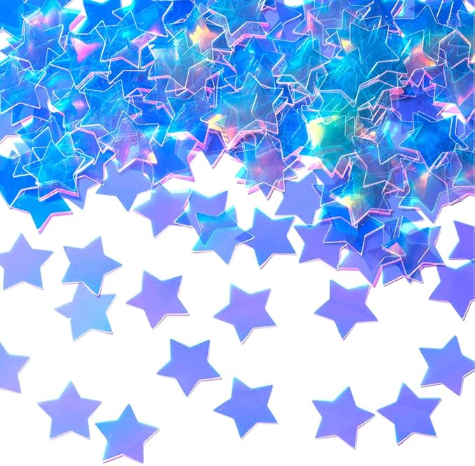Iridescent Star Confetti Holographic Table Decoration by MOWO