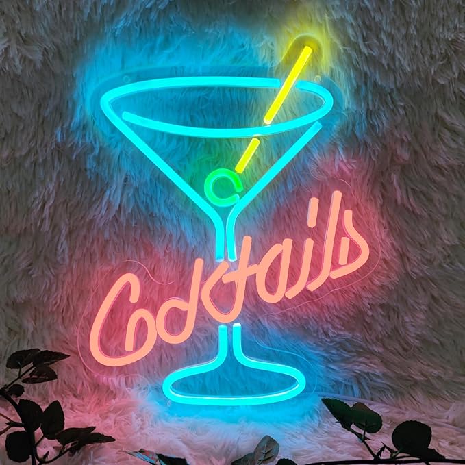 Cocktail Neon Sign, Hanging Chain LED Sign - Image 9