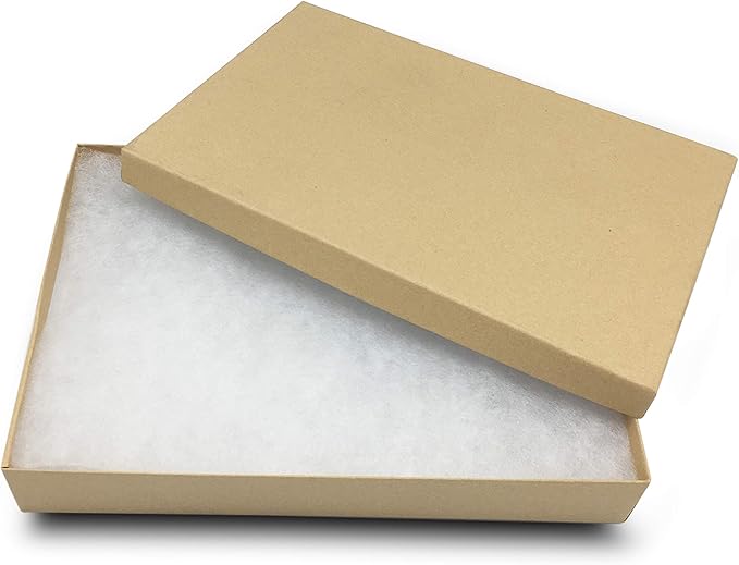 TheDisplayGuys - 25-Pack #53 Kraft Paper Cardboard Gift Boxes/Jewelry Cases w. - Image 3