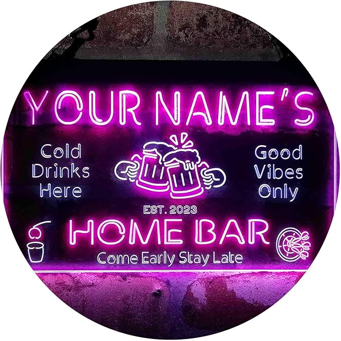 ADVPRO Personalized Your Name Custom Home Bar Beer Established Year Dual Color by ADVPRO