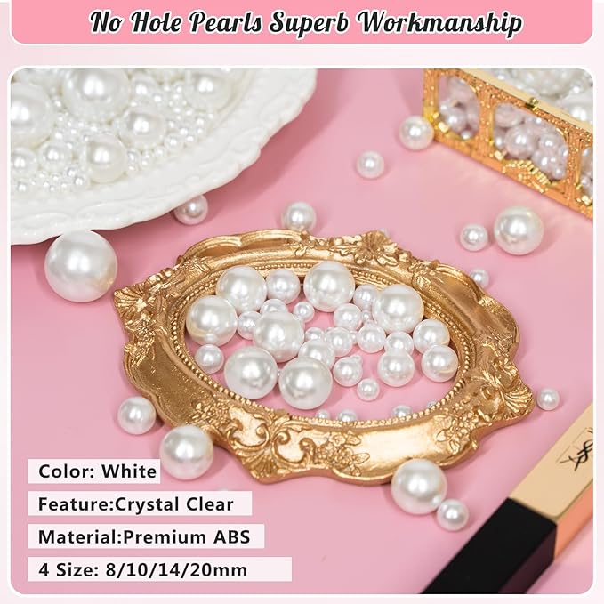 300Pcs Pearl Vase Filler, Candle Centerpieces, Wedding Birthday Party Home - Image 3