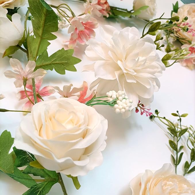Peony Flower Garland, Rose Flower Swag - Image 2