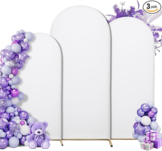 Wedding Arch Cover Spandex Arch Backdrop Cover Set of 3 Arch Stand Cover Arch by Unknown