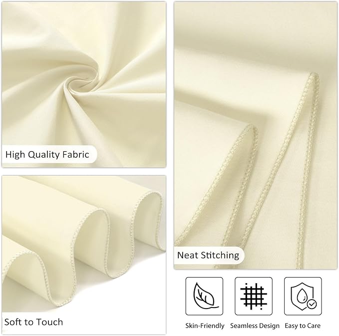 8 Pack Beige Tablecloth 60 x 102 Inch Rectangular Tablecloths - Image 4