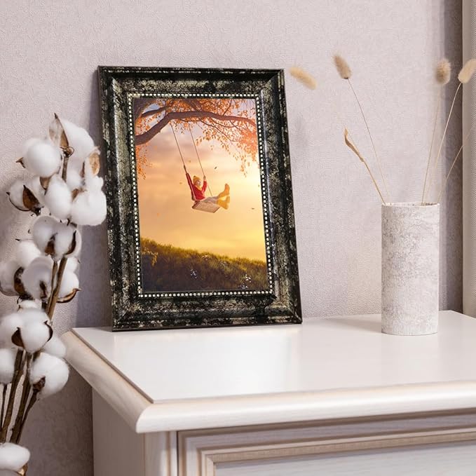 TKGYU 4x6 Picture Frame with Real Glass, 4 Pack Ornate Vintage Picture Frames - Image 6
