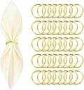 40 Pcs Gold Napkin Rings by Unknown