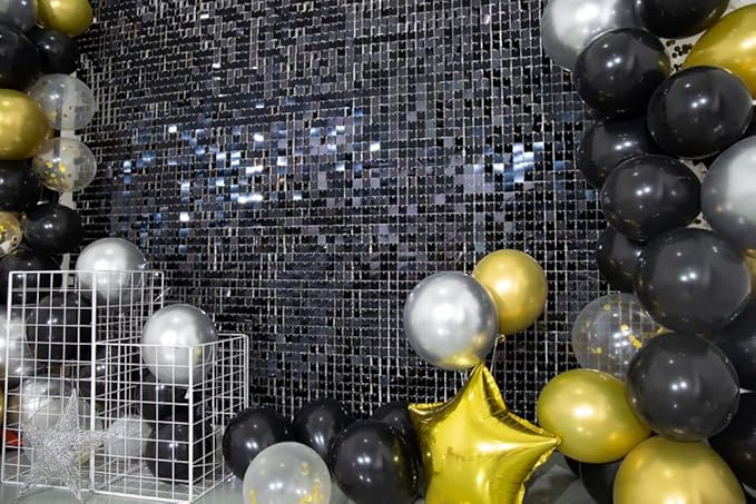 Kate Square Black Sequin Backdrop Panels - Image 6