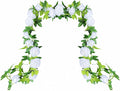 UKELER 2 Pack 14FT Artificial Rose Vines White Flower Garland Artificial Rose by Ukeler