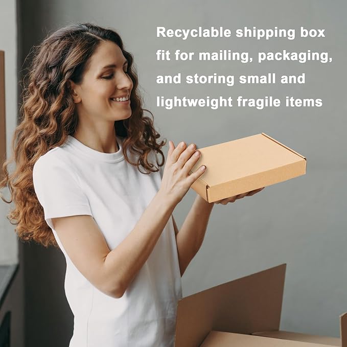 MEBRUDY 7x5x1 Inches Shipping Boxes Pack of 50, Small Corrugated Cardboard Box - Image 5