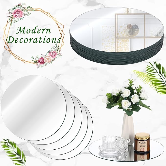 Tuanse 18 Pcs 12 Inch Round Mirrors Centerpieces - Image 3