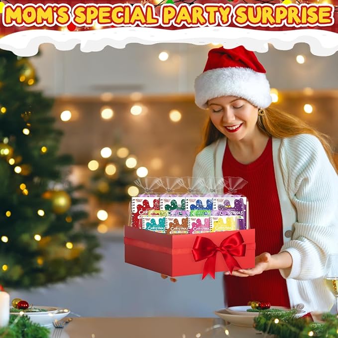 Party Favors for Kids: 24 Pack Christmas Rainbow Scratch Art Notebook Classroom - Image 7