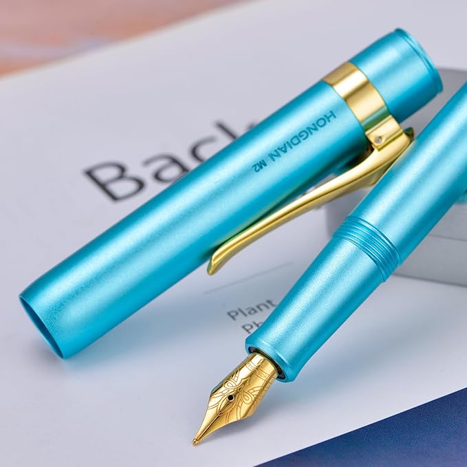 HONG DIAN M2 Black Forest Mini Fountain Pen, Medium Soft Nib & Sleek Shape - Image 4