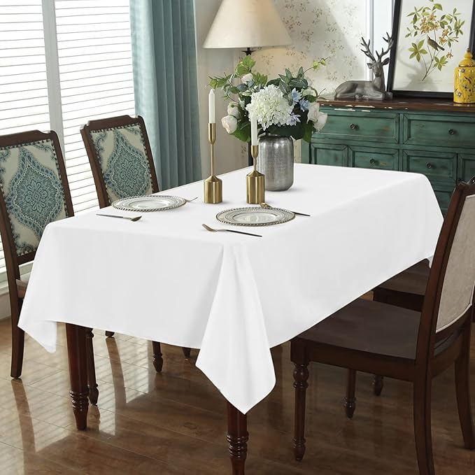 12 Pack 60 x 102 Inch Rectangle Tablecloth, Polyester Tablecloth Washable - Image 5