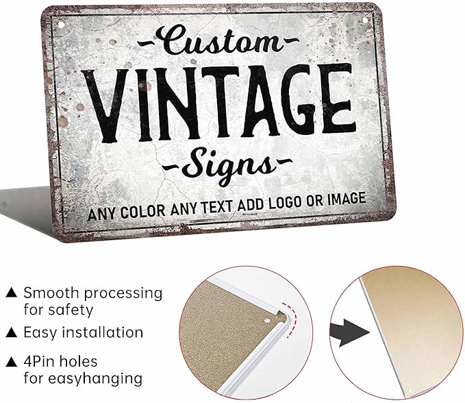 D-Story Personalized Metal Sign, 12.0 inches x 8.0 inches, Modern Decorative - Image 2