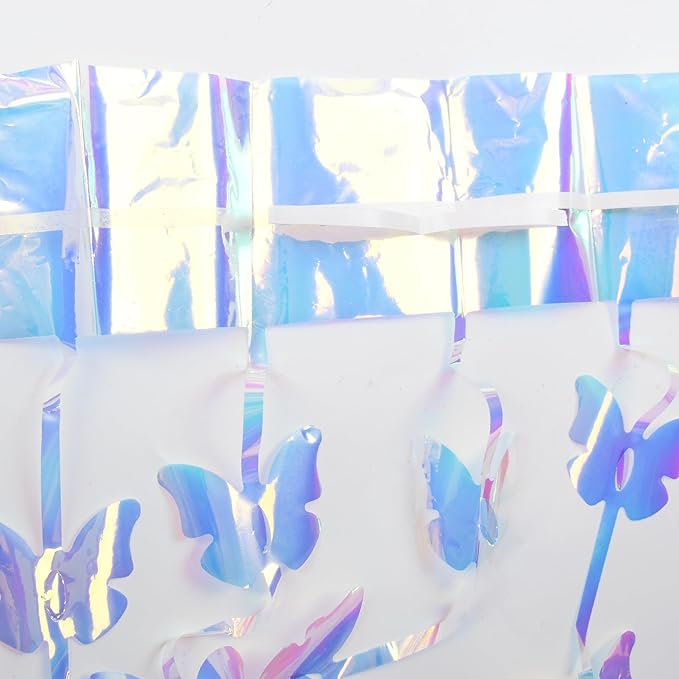 BRAVESHINE Iridescent Hanging Butterfly Foil Fringe Curtain - Image 3