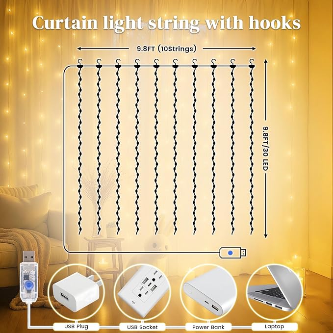 DomeStar 300 LED Curtain Lights - Image 3