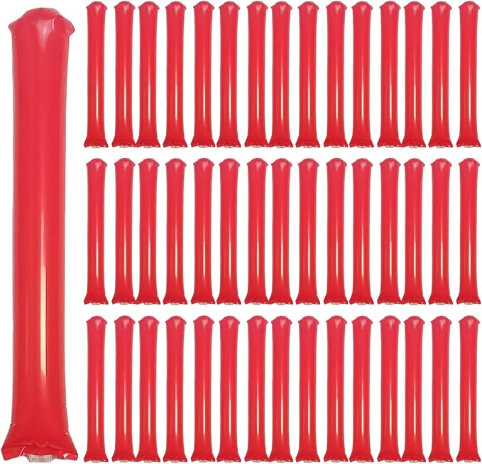 48pcs Round Head Boom Sticks Thunder Sticks Cheering Sticks Team Spirit Plastic by ROSEBB