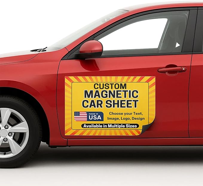 Pack of 2 Custom Car Magnets by DC– Personalized Magnetic Car Signs | Car Door by DreamController