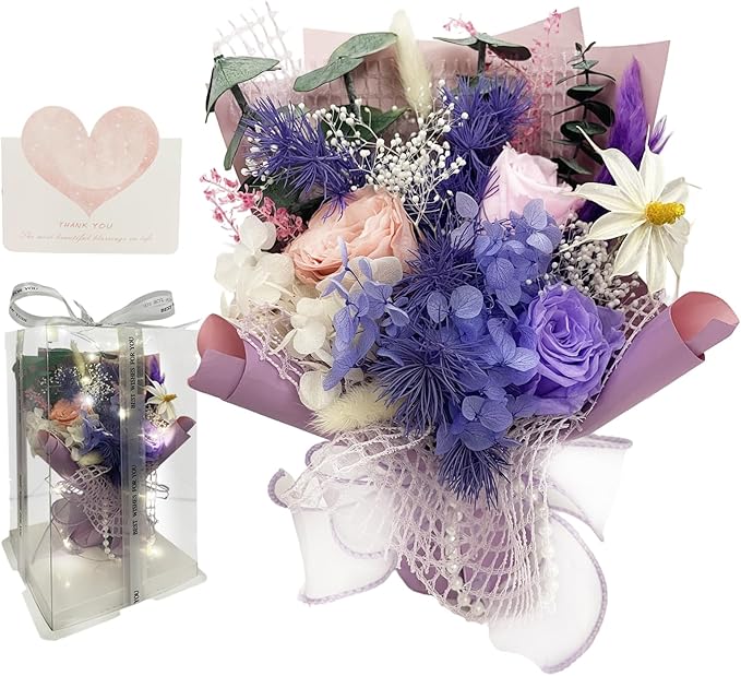 Preserved Flowers Bouquet Romantic Valentines Day Gift by Unknown