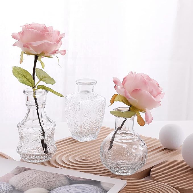 Arme Glass Bud Vase Set of 32 Pcs，Small Glass Vases - Image 7