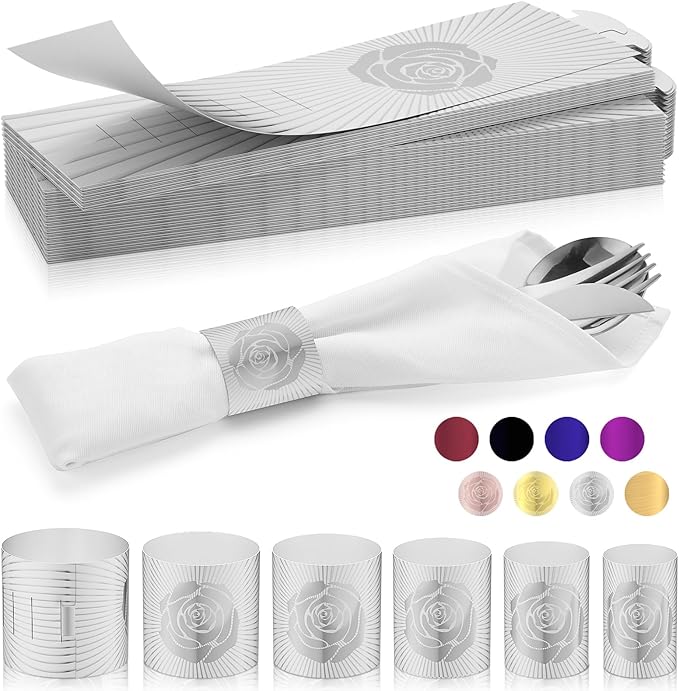 Polymer Material Reusable Napkin Band, Glue-Free Tear-Proof Water Resistant by Unknown