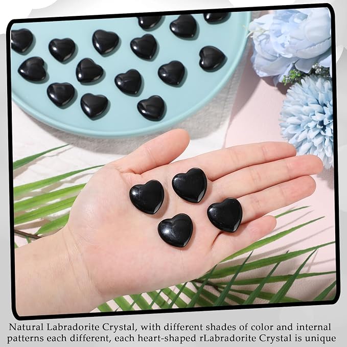 Gerrii 50 Pcs Heart Healing Stone Bulk Quartz Heart Inspirational Stones Gift - Image 4