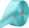 Lake Blue Solid Satin Ribbon 1-1/2 Inch 50 Yards Solid Polyester Fabric Ribbon by Riunbb