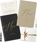 ARTESORI Wedding Vow Book for Her & Him, Soft Touch, 28 Lined Pages, Wedding by Artesori