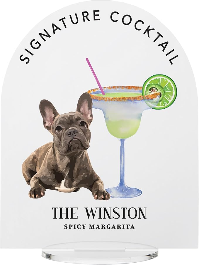 Pet Signature Drink Wedding Signs by Elation+Factory+Co.