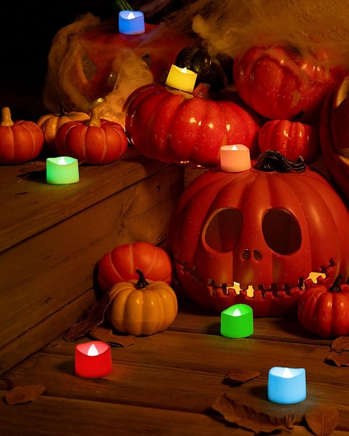 Homemory Multi Color Changing Tea Lights Battery Operated, 7-Color Changing LED - Image 3