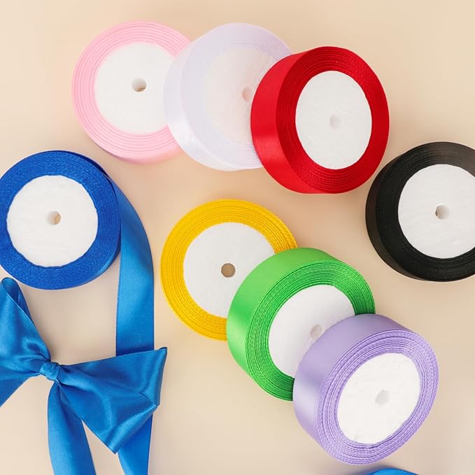 NESCCI 800 Yards Ribbon, 1 Inch Satin Ribbon, Single Face Satin Ribbons - Image 3