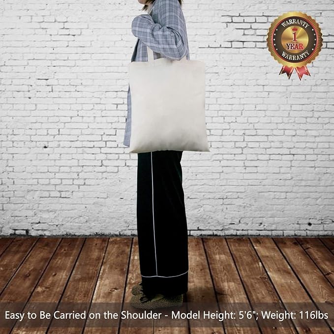TOPDesign 12-Pack Economical 16"x15" Cotton Tote Bags, Lightweight Medium - Image 2