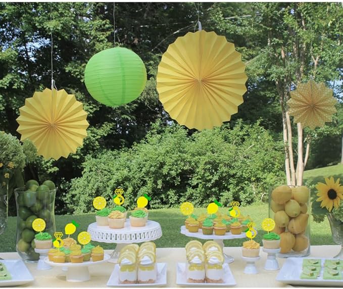Glitter Lemon Cupcake Toppers Picks - Image 5