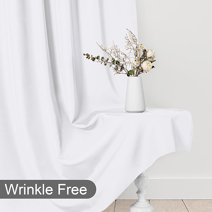 DWCN 10x8 FT White Backdrop Curtains - Image 5