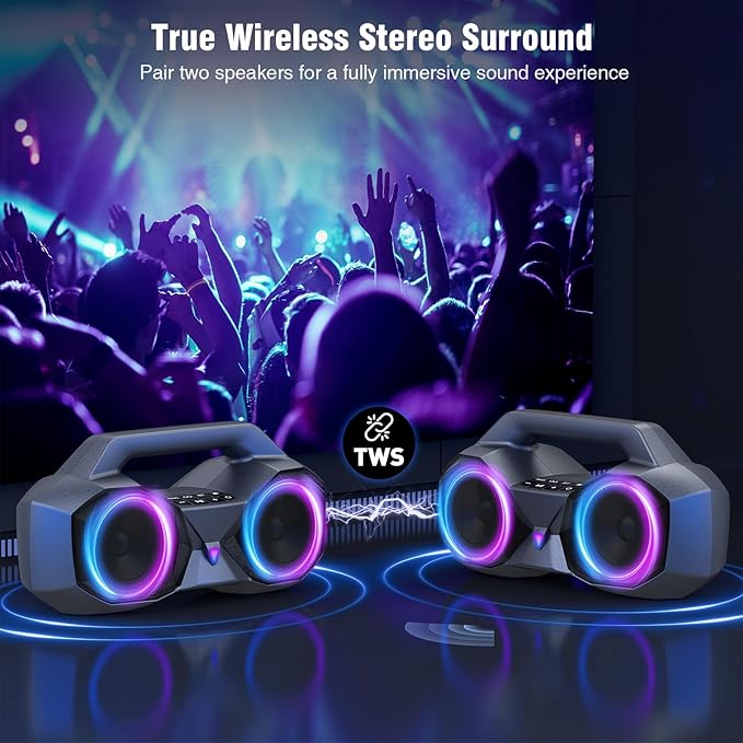 KMAG Bluetooth Speaker Wireless, 80W Loud Speaker - Image 6
