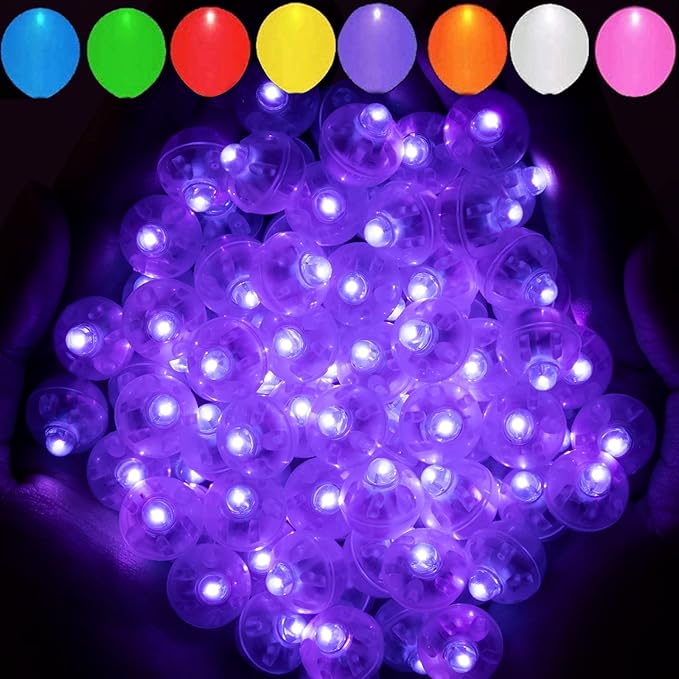 Aogist 200pcs Purple Balloon Light, Long Standby Time Waterproof Mini Ball Light by Aogist