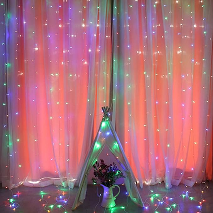 HOME LIGHTING Window Curtain String Lights, 300 LED 8 Lighting Modes Fairy - Image 6