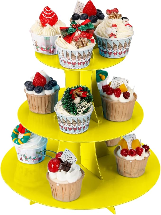 2Pcs 3-Tier Cupcake Stand, Cake Stand holder, Tiered DIY Cupcake Stand Tower - Image 3