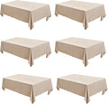 Fitable Faux Linen Beige Tablecloths by Fitable