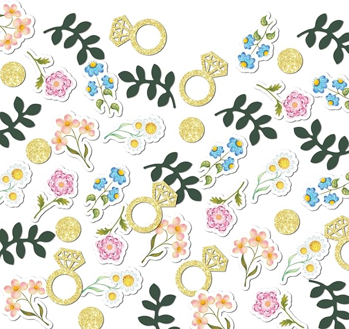 200 pcs Flower and Greenery Wedding Confetti by Unknown