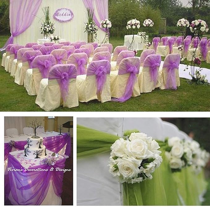 Crystal Organza Tulle Sheer Fabric Backdrop Curtains - Image 3