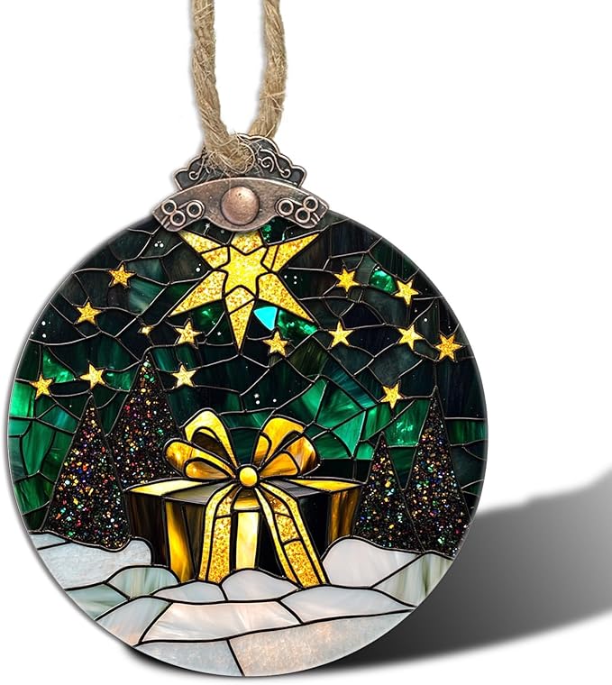 Stained Glass Christmas Decorations by Follow