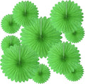 20 Pcs Grass Green Hanging Paper Fan, Round Paper Fans Decorations Set by Tisspoms
