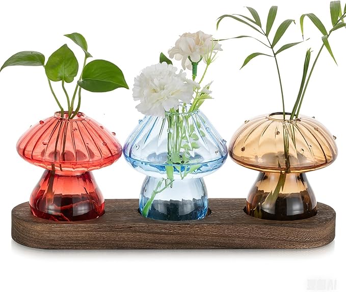 Glass Propagation Station for Plant: Mushroom Planter by Hewory